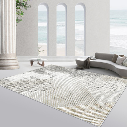 Minimalist Nordic Living Room Carpet Bedroom Waterproof Stain-resistant Coffee Table Rug Light Luxury Home Abstract Loop Pile Non-slip Rug