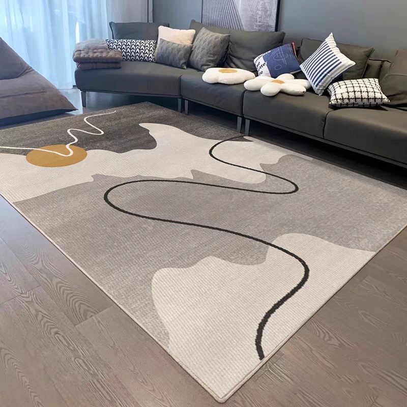 Bedroom Carpet Living Room Stain Resistant Easy to Clean Insulation Home Non-Slip Water Absorbent Sofa Coffee Table Crystal Velvet Rug