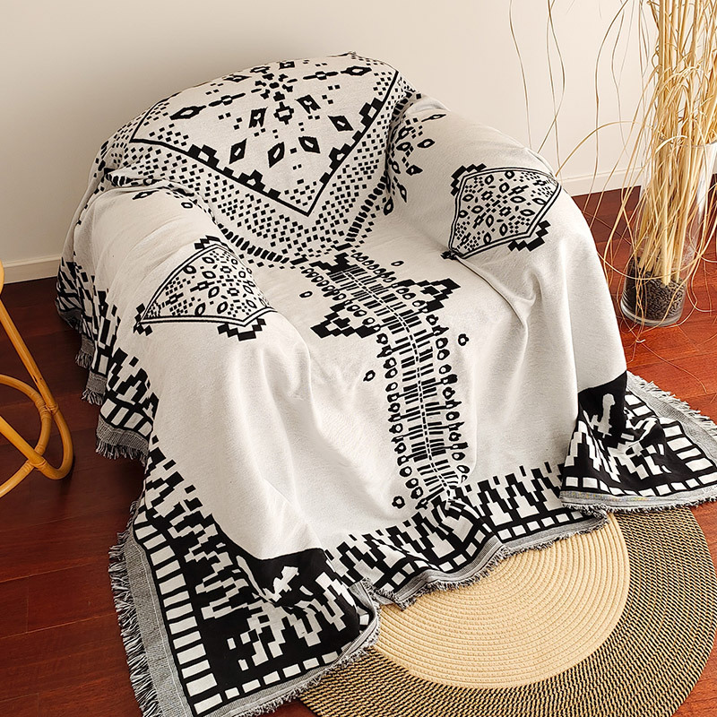 Rugava Sofa Throw Blanket Country Retro Pastoral Style Sofa Cover Chair Cover One-Piece Sofa Cushion