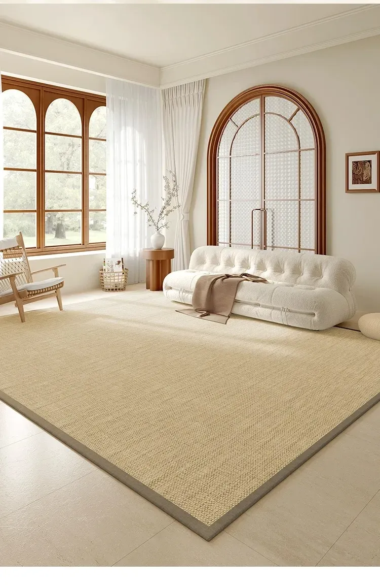 Rugava Artisan-Woven Cooling Bamboo Rug - Hexagon Pattern for Summer-Ready Homes