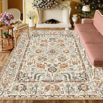 Living Room Carpet Stain-Resistant Easy-to-Care Italian-Style Light Luxury Bedroom Bedside Blanket Sofa and Tea Table Mat