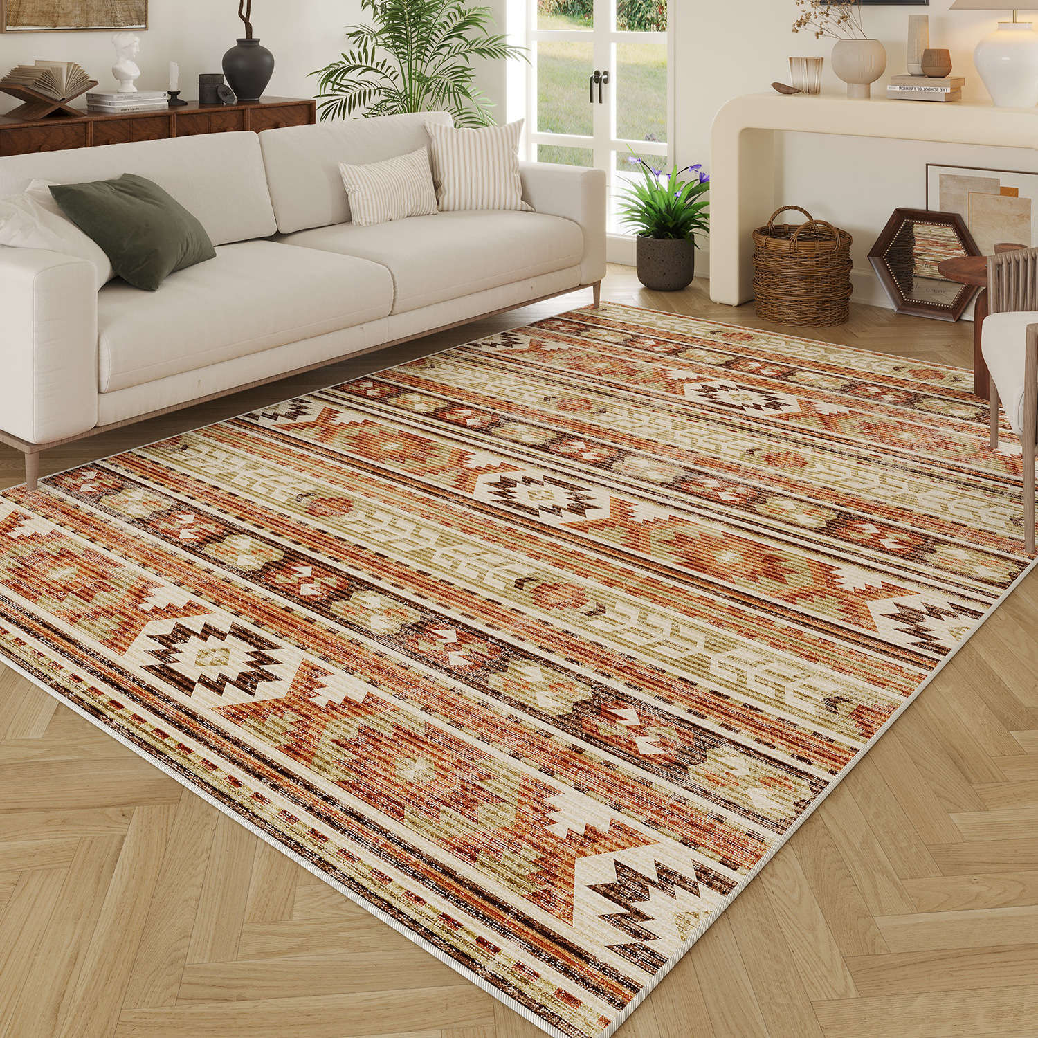 American Retro Carpet Ethnic Style Persian Living Room Sofa Coffee Table Rug Fine Cashmere Bedroom Bedside Rug