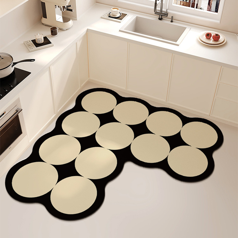 New Diatomaceous Earth Kitchen Mat Cartoon Water Absorbent Oil Absorbent Non-Slip Dirt-Resistant Household Wear-Resistant Cuttable Mat