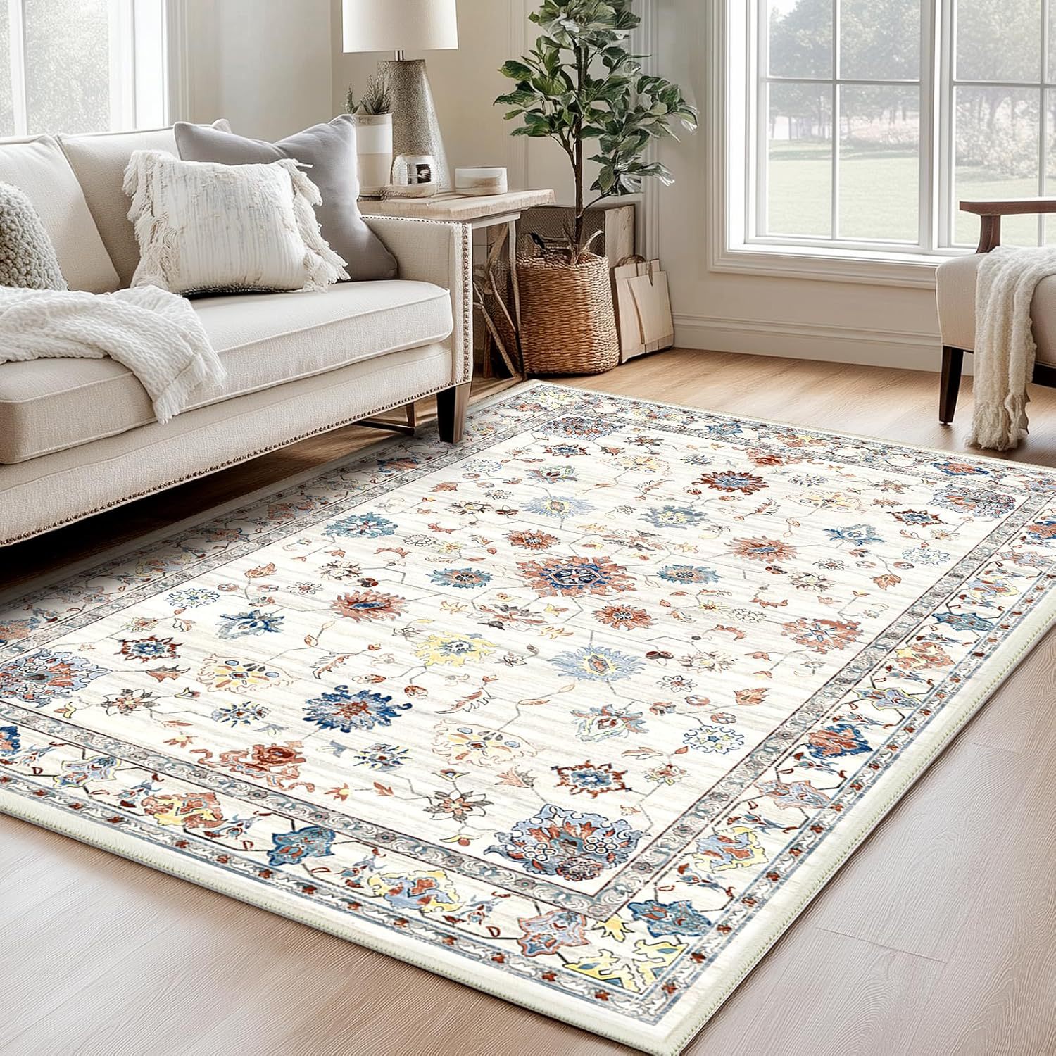 Light Luxury American Style Carpet for Home Living Room Decoration Bohemian Style Coffee Table Mat Bedroom Easy-to-Clean Bedside Rug In Stock