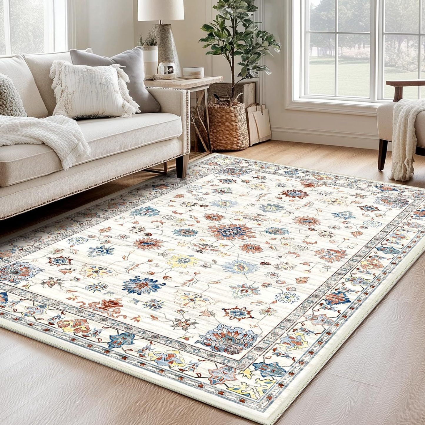 Light Luxury American Style Carpet for Home Living Room Decoration Bohemian Style Coffee Table Mat Bedroom Easy-to-Clean Bedside Rug In Stock