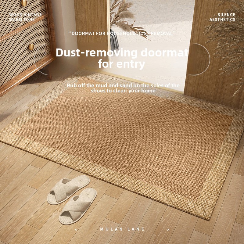 Luxury Belgian Velvet Doormat for Entryway, High-End Feel, Non-Slip Entrance Carpet, Dust Removal Mat for Hallway