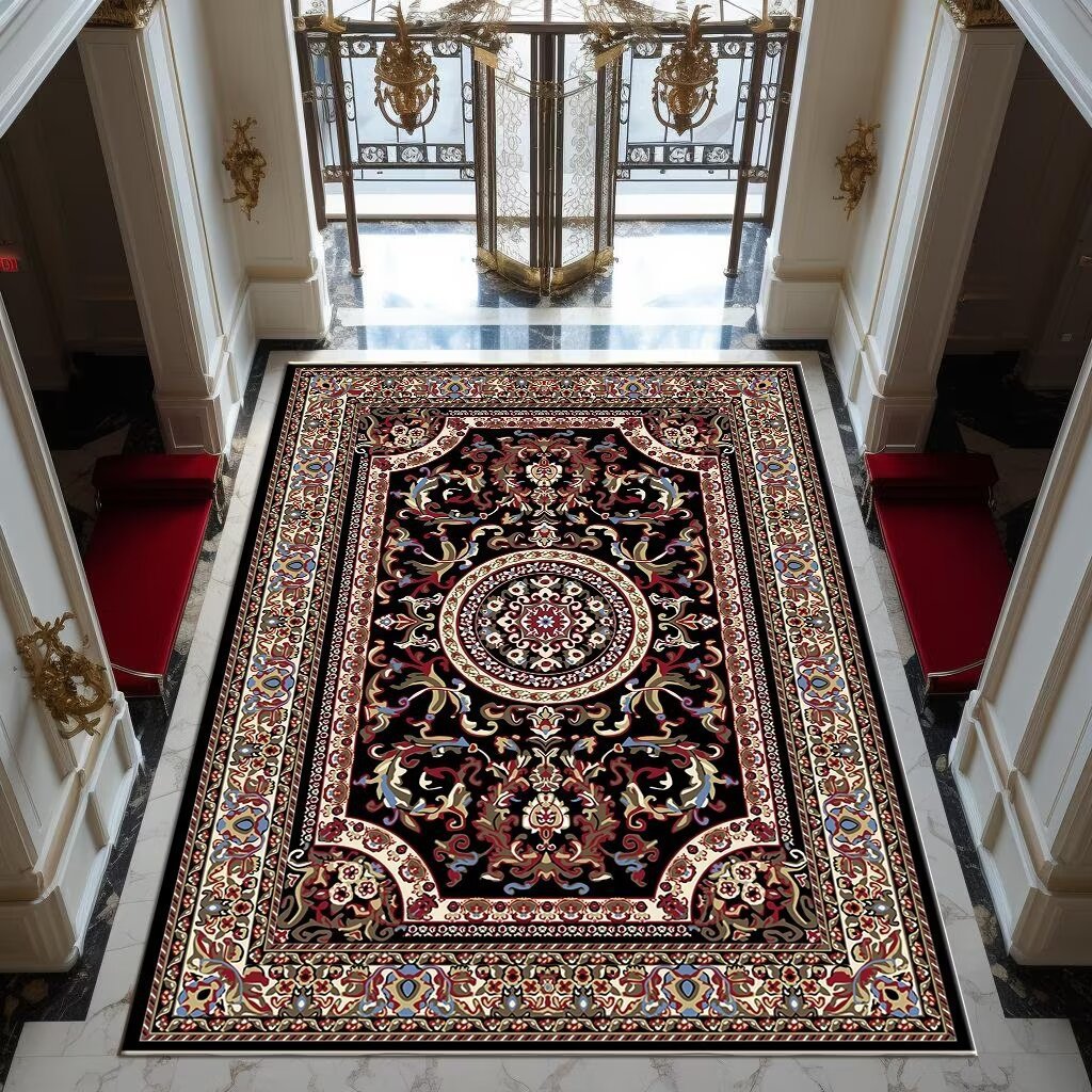 Turkish Ethnic Style Carpet Persian American Retro Living Room Sofa Coffee Table Carpet Home Bedroom Bedside Rug