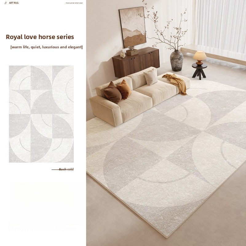 Cream Style Living Room Carpet 2025 New Bedroom Bedside Rug Waterproof Non-Slip Wash-Free Stain-Resistant Thickened Rug