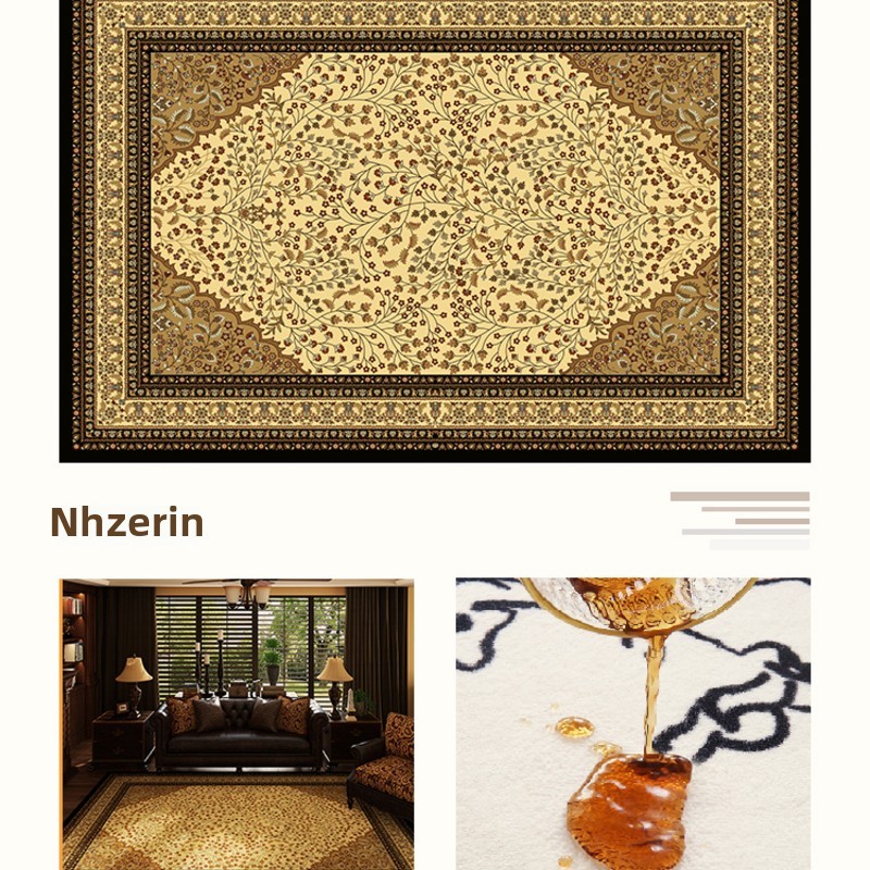 Moroccan Style High-End American Living Room Carpet Sofa Rug Winter Plush Luxurious Classical Thickened Coffee Table Rug