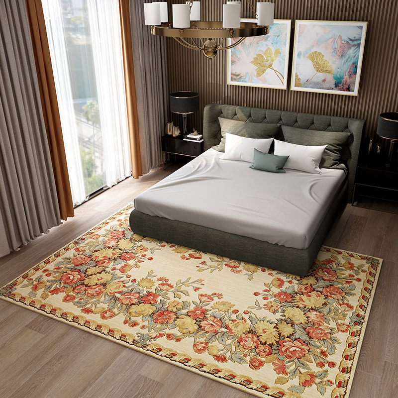 Fashion Pastoral Style Classic American Light Luxury Carpet Living Room Coffee Table Rug Bedroom Sofa Bed End Clothing Store Showroom