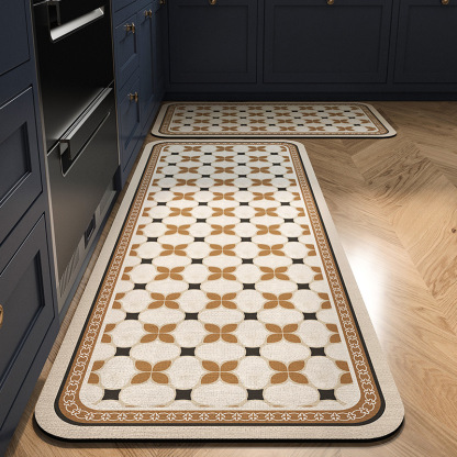 Minimalist Modern Diatomaceous Earth Household Kitchen Bathroom Absorbent Quick-Dry Floor Mat Toilet Doorway Non-Slip Foot Mat