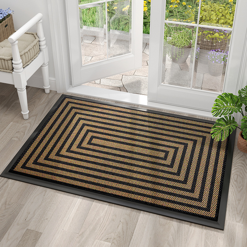 Entrance Doormat Villa Front Door Entrance Mat Dirt-Resistant Wash-Free Thick Carpet High Elasticity Door Mat Customizable Print