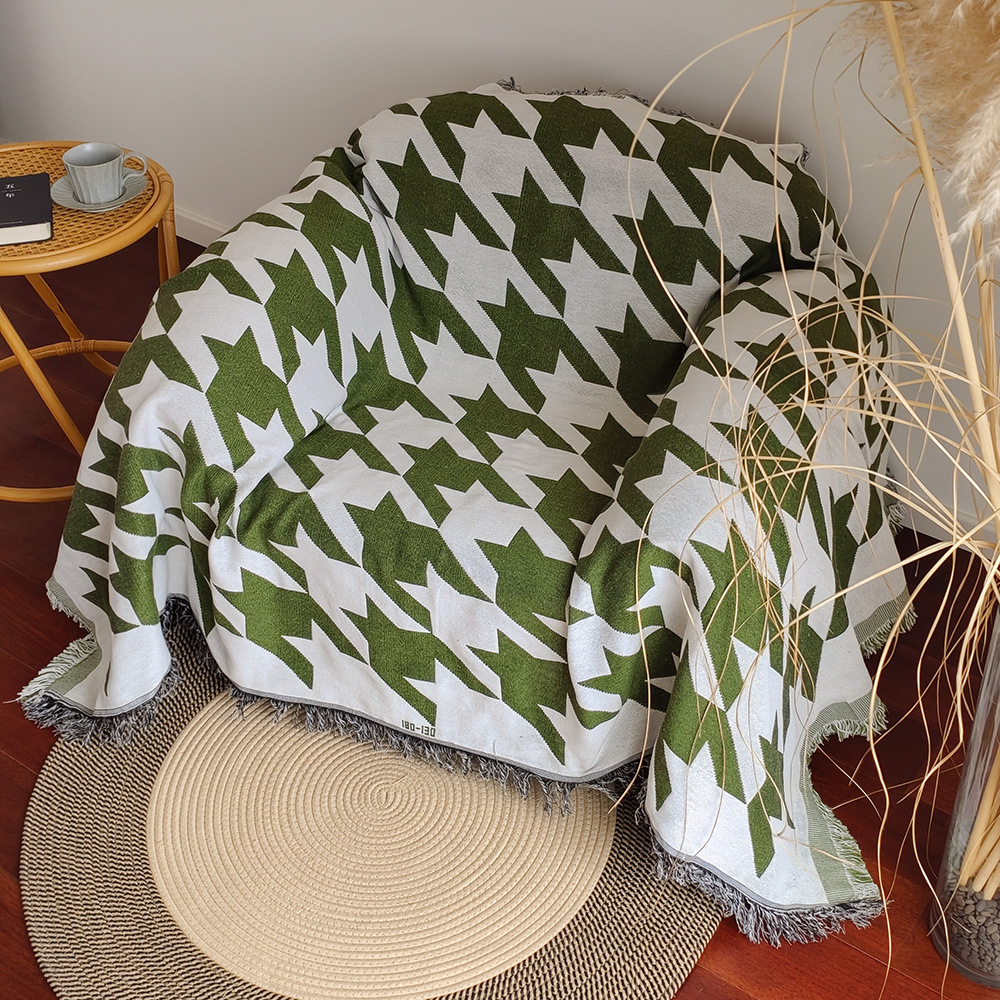 Rugava Sofa Throw Blanket Country Retro Pastoral Style Sofa Cover Chair Cover One-Piece Sofa Cushion