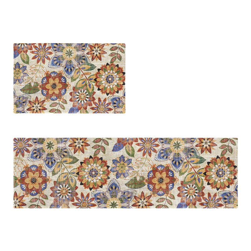 Persian Carpet American Retro Washable Foldable Stain-resistant Easy-to-clean Living Room Kitchen Hallway Rug