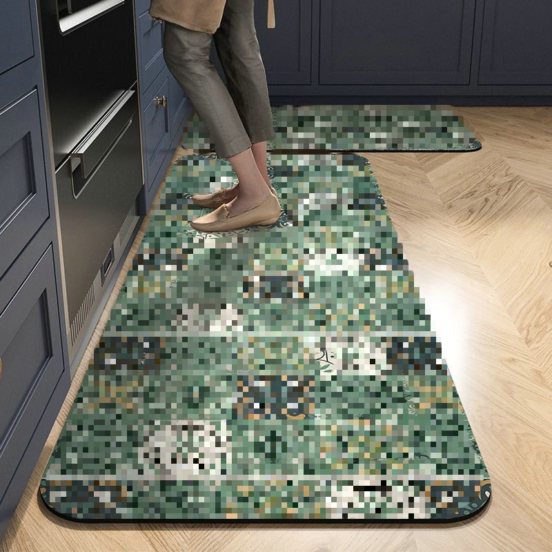 Minimalist Modern Diatomaceous Earth Household Kitchen Bathroom Absorbent Quick-Dry Floor Mat Toilet Doorway Non-Slip Foot Mat