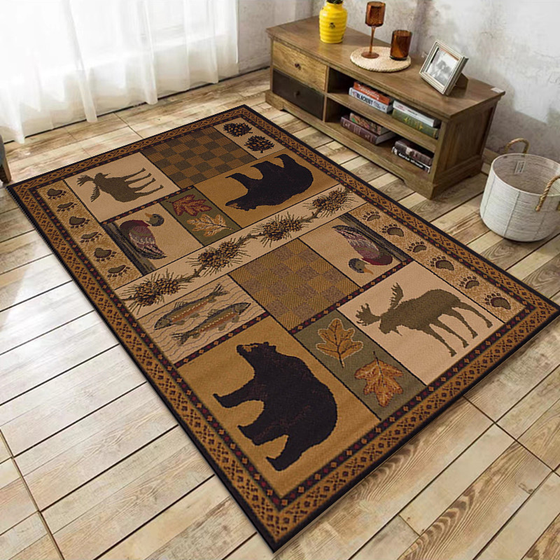 Vintage American Ethnic Style Home Living Room Sofa Coffee Table Bedroom Bedside Rug Balcony Non-Slip Rug