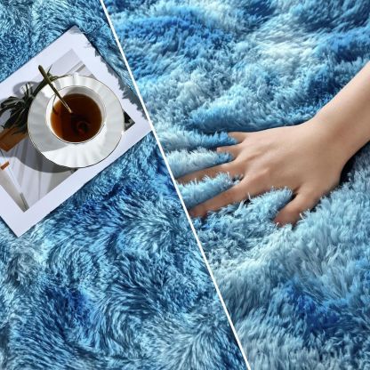 Plush Living Room Carpet Bedroom Bedside Rug Coffee Table Rug Room Under Bed Fleece Floor Mat