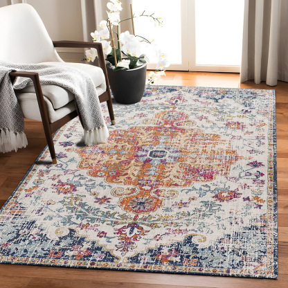 Foldable Washable Living Room Carpet TEMU Cross-border Amazon Manufacturer Wholesale Vintage American Style Non-slip Floor Mat