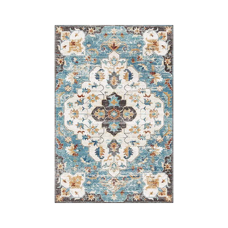American Ethnic Style Living Room Carpet Sofa Coffee Table Rug Simple Retro Persian Washable Wipeable Bedroom Bedside Preferred