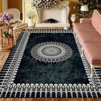 Living Room Carpet Stain-Resistant Easy-to-Care Italian-Style Light Luxury Bedroom Bedside Blanket Sofa and Tea Table Mat