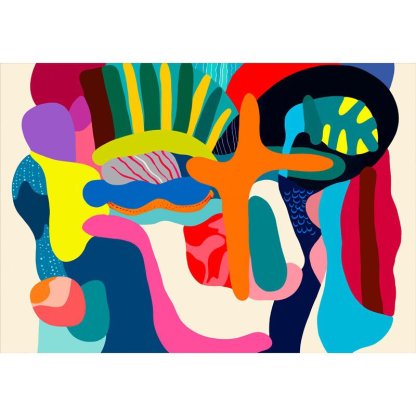 Dopamine Art Abstract Bedroom Living Room Carpet Bedside Rug Coffee Table Rug High-end Colorful Faux Cashmere Home Carpet