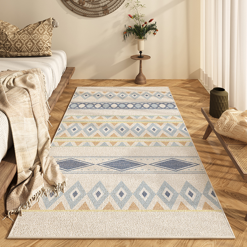 Bohemian Ethnic Style Bedroom Bedside Blanket Long Light Luxury High-Grade Carpet Master Bedroom Room Moroccan Floor Mat