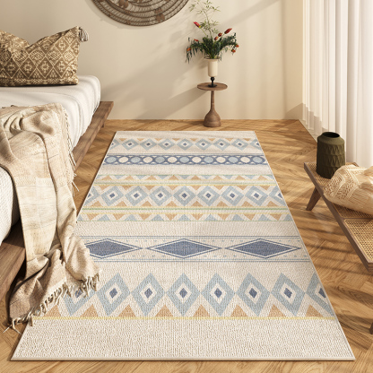 Bohemian Bedside Rug Bedroom Front Foot Mat Turkish Master Bedroom Bay Window Mat Room Low-Maintenance Floor Mat