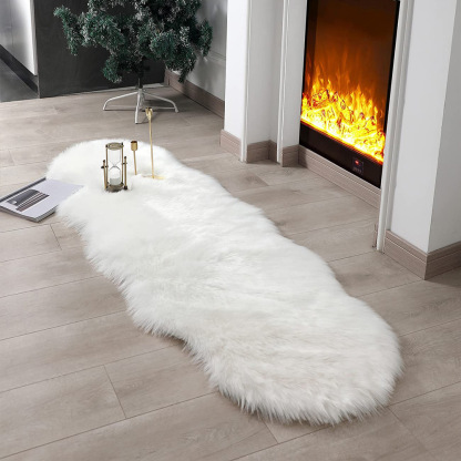 New Plush Carpet for Home Living Room Ins Style Bedroom Bedside Carpet Bay Window Faux Fur Carpet Rug
