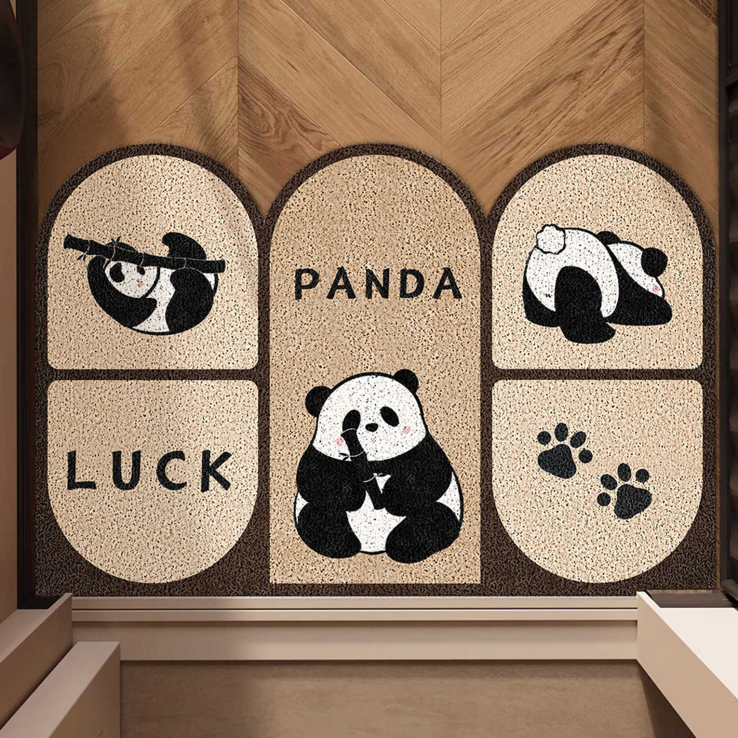 Rugava Vintage Style Entryway Doormat High-End Feel Customizable Dirt-Resistant Wash-Free PVC Entrance Mat Silk Loop Carpet Foot Mat