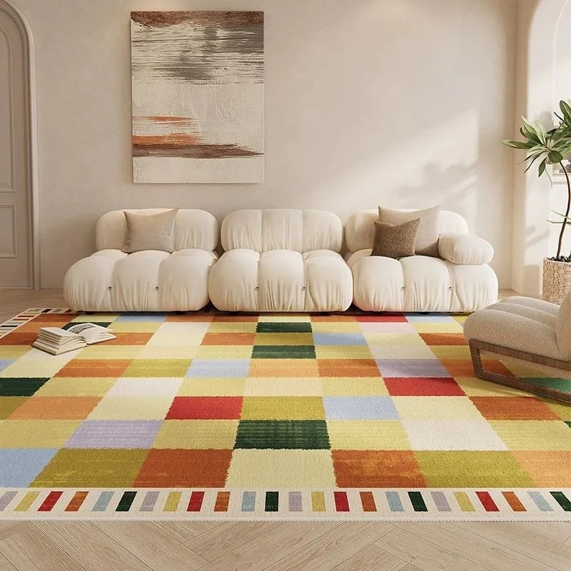 Rugava Colorful Persian Carpet Living Room Sofa Coffee Table Rug Full Coverage Bedroom Bedside Rug Decorative Carpet