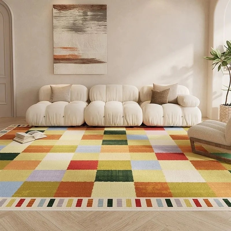 Rugava Colorful Persian Carpet Living Room Sofa Coffee Table Rug Full Coverage Bedroom Bedside Rug Decorative Carpet