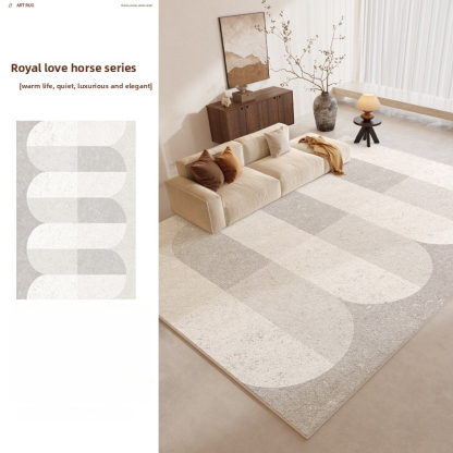 Cream Style Living Room Carpet 2025 New Bedroom Bedside Rug Waterproof Non-Slip Wash-Free Stain-Resistant Thickened Rug