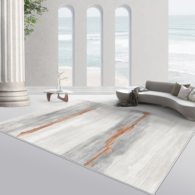 Minimalist Nordic Living Room Carpet Bedroom Waterproof Stain-resistant Coffee Table Rug Light Luxury Home Abstract Loop Pile Non-slip Rug