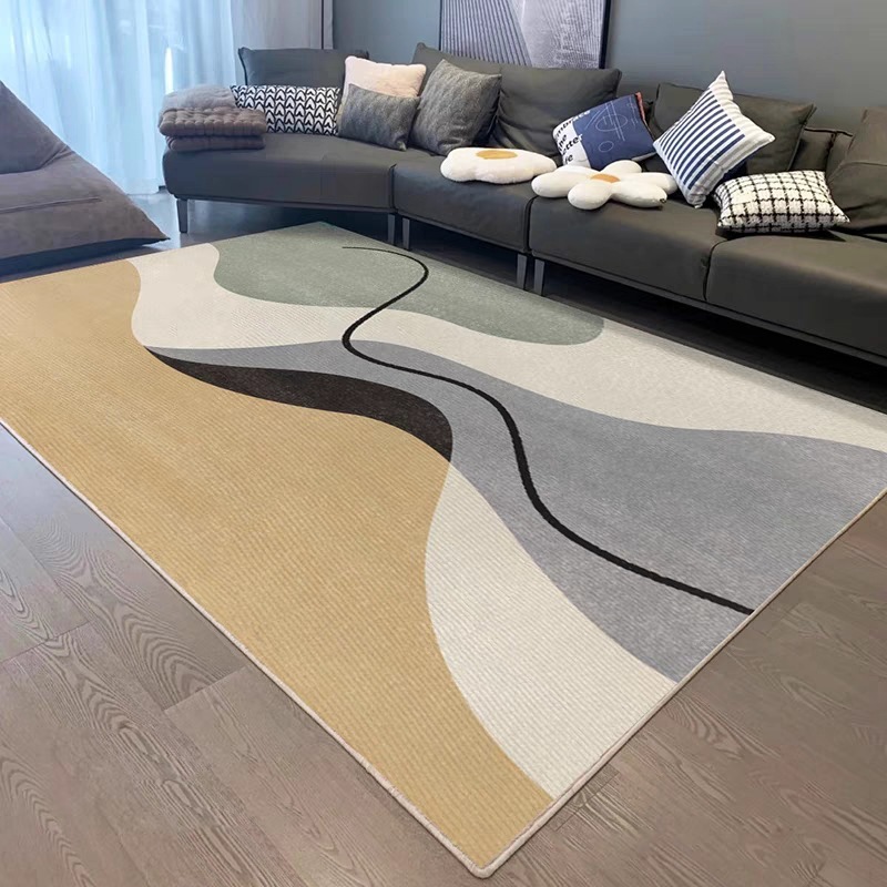 Bedroom Carpet Living Room Stain Resistant Easy to Clean Insulation Home Non-Slip Water Absorbent Sofa Coffee Table Crystal Velvet Rug