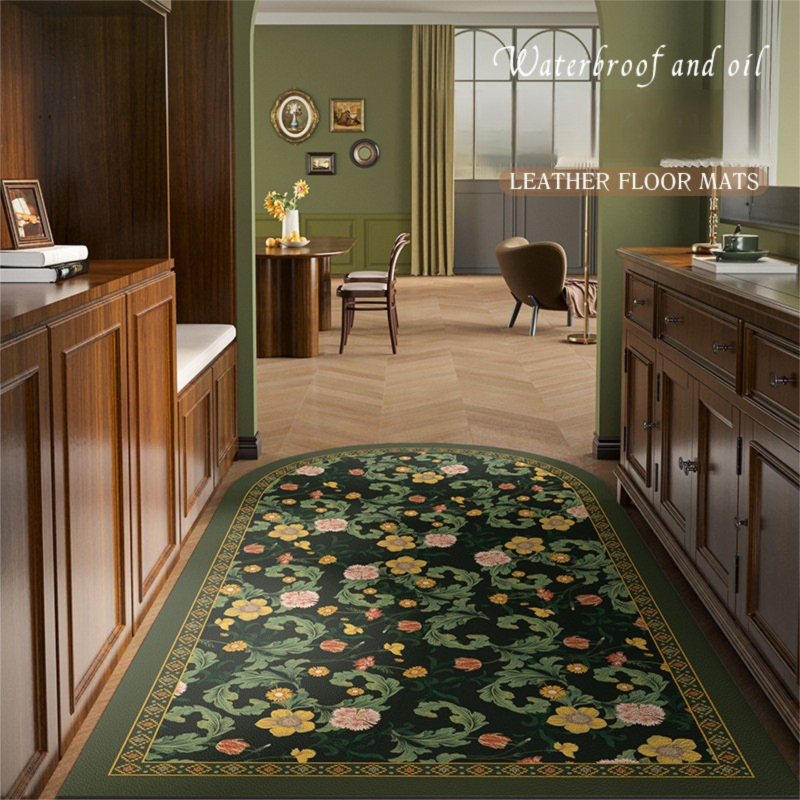 American Style Light Luxury Entrance Doormat Waterproof Non-Slip Wash-Free One-Wipe Clean Arch-Shaped Foot Mat Home Entrance Door Inner Door Mat