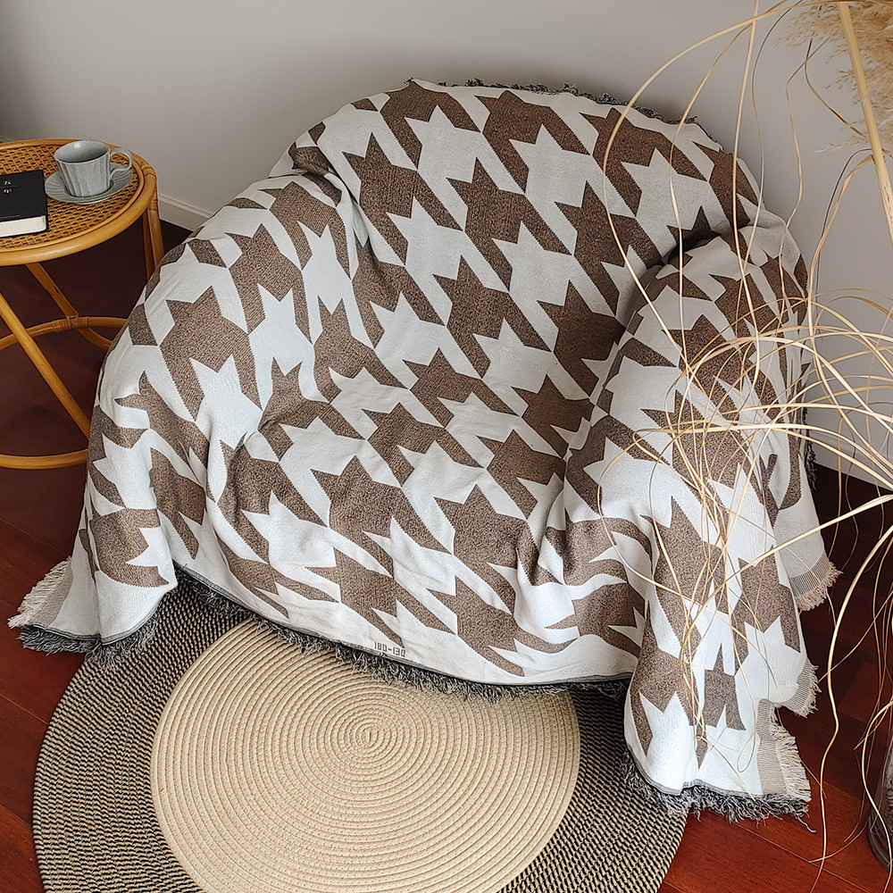 Rugava Sofa Throw Blanket Country Retro Pastoral Style Sofa Cover Chair Cover One-Piece Sofa Cushion
