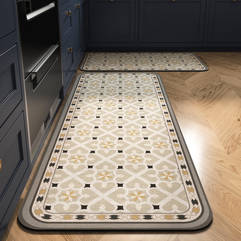 Minimalist Modern Diatomaceous Earth Household Kitchen Bathroom Absorbent Quick-Dry Floor Mat Toilet Doorway Non-Slip Foot Mat