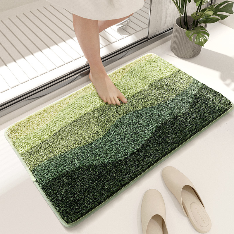 Dajiang Cross-Border INS Style Floral Bathroom Mat Strong Water Absorption Non-Slip Mat Flocked Home Bathroom Quick-Dry Foot Mat