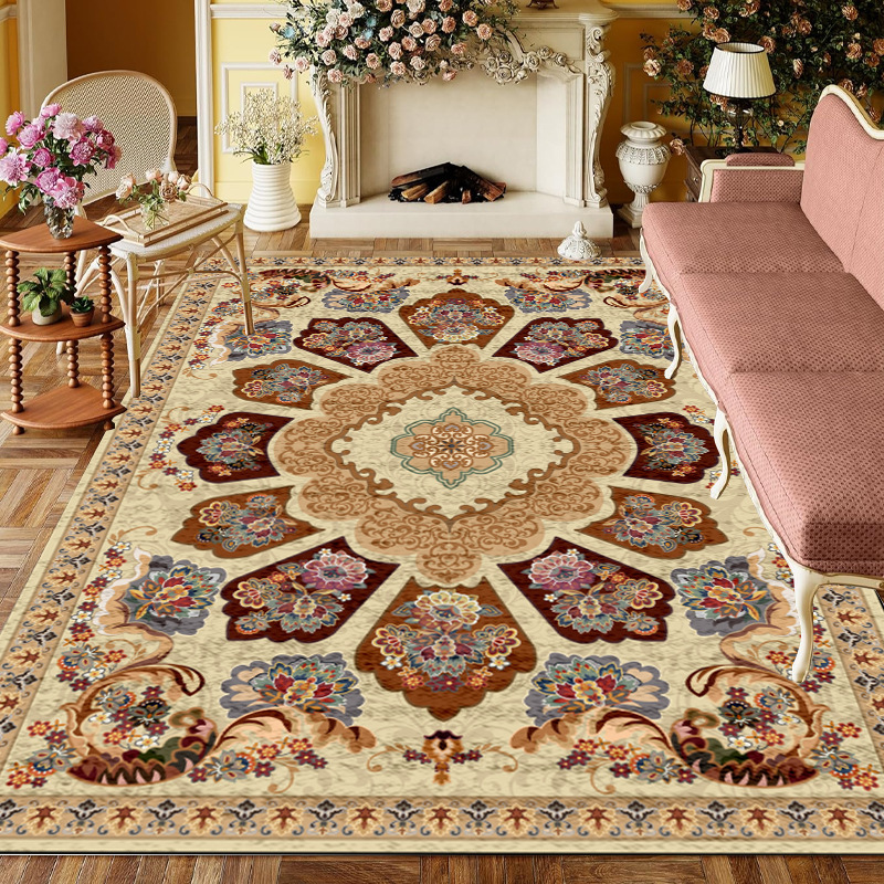 Living Room Carpet Stain-Resistant Easy-to-Care Italian-Style Light Luxury Bedroom Bedside Blanket Sofa and Tea Table Mat