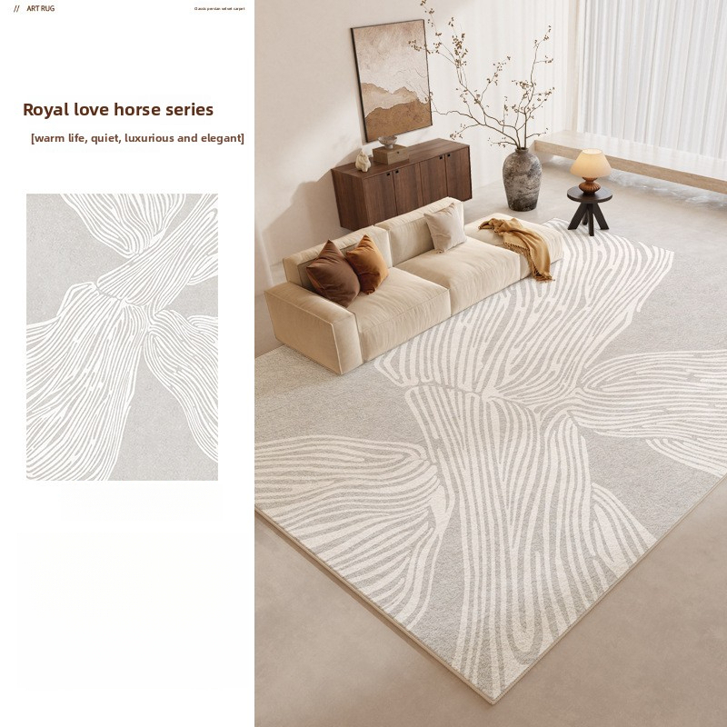 Cream Style Living Room Carpet 2025 New Bedroom Bedside Rug Waterproof Non-Slip Wash-Free Stain-Resistant Thickened Rug