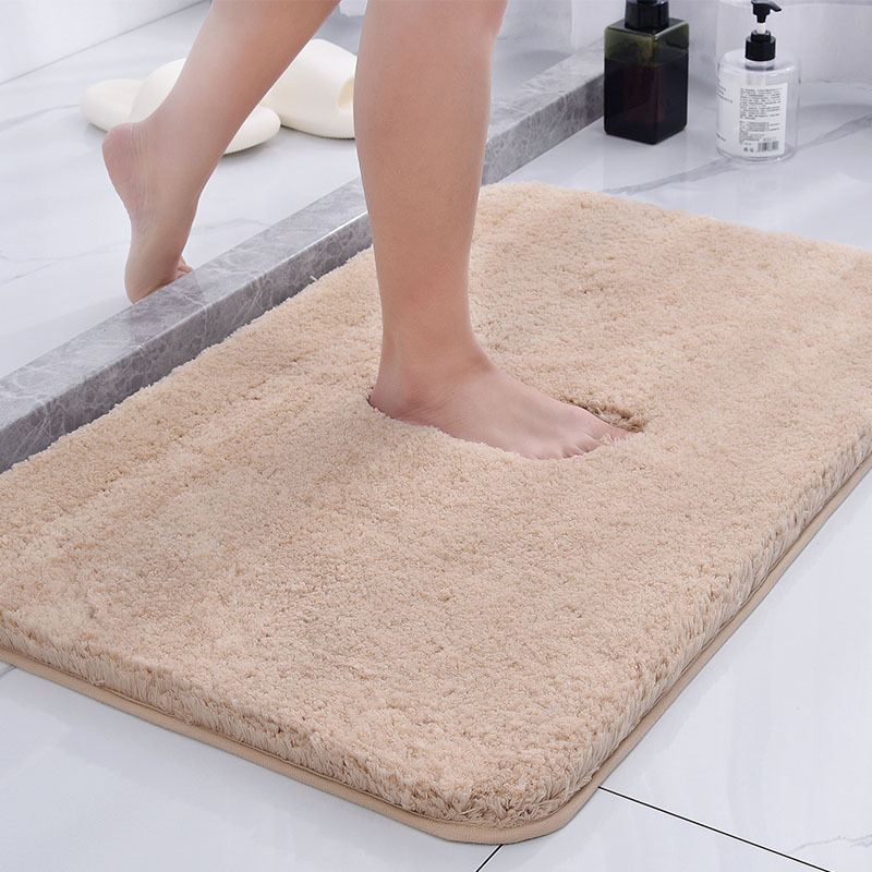 Plush Absorbent Bath Mat Non-Slip Thickened Home Kitchen Bathroom Toilet Doorway Carpet
