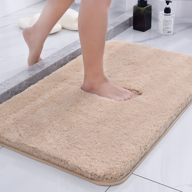 Plush Absorbent Bath Mat Non-Slip Thickened Home Kitchen Bathroom Toilet Doorway Carpet