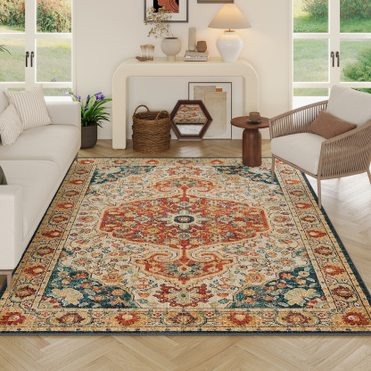 American Retro Carpet Ethnic Style Persian Living Room Sofa Coffee Table Rug Fine Cashmere Bedroom Bedside Rug