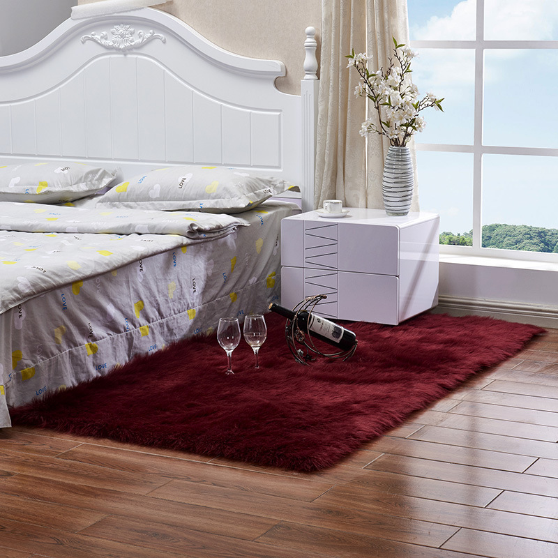 Hot Selling Carpet for Bedroom and Living Room, Bedside Rug, Home Use Faux Fur Plush Carpet, Stain Resistant and Easy to Clean