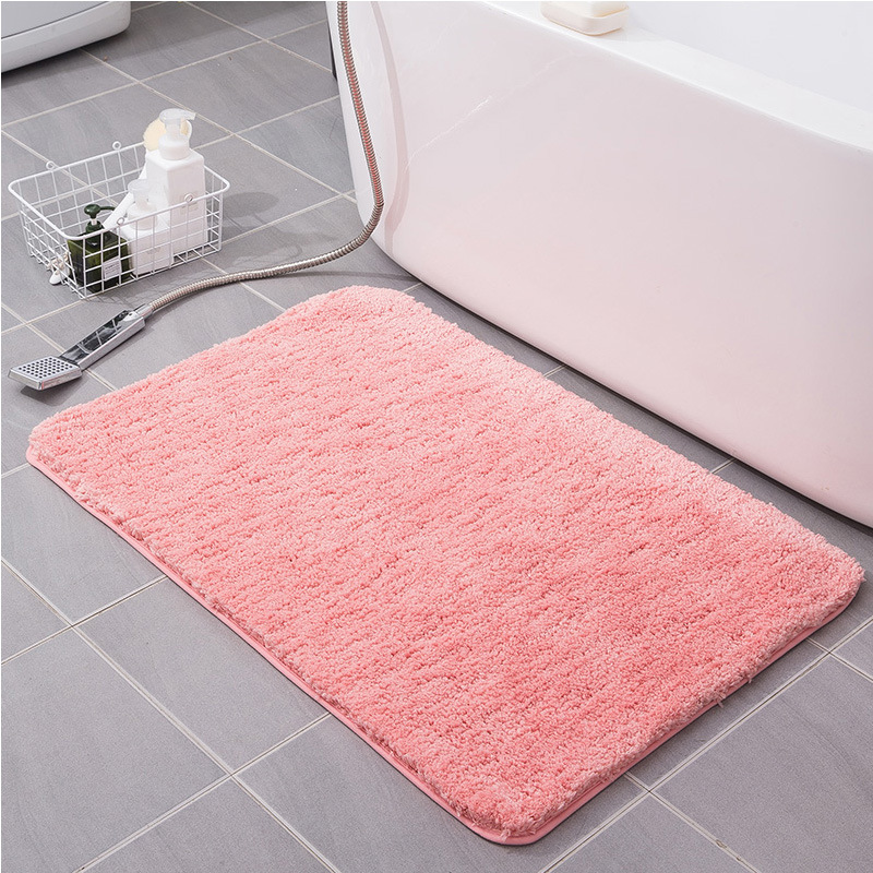 Plush Absorbent Bath Mat Non-Slip Thickened Home Kitchen Bathroom Toilet Doorway Carpet