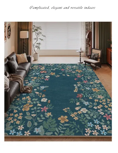 Rugava Persian Carpet Living Room Stain Resistant Easy to Clean Machine Washable Foldable Imitation Cashmere Carpet Bedroom