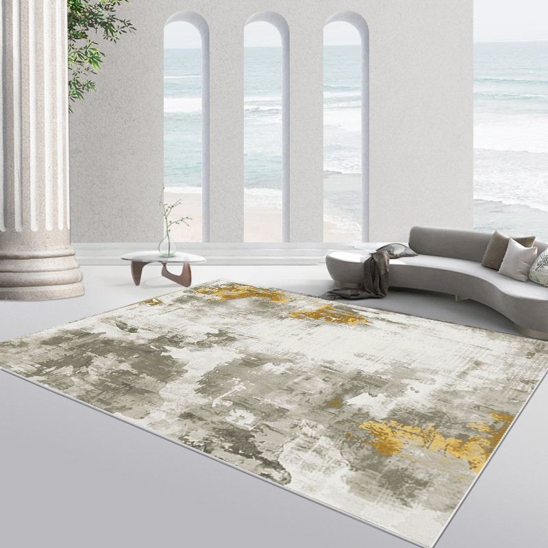 Minimalist Nordic Living Room Carpet Bedroom Waterproof Stain-resistant Coffee Table Rug Light Luxury Home Abstract Loop Pile Non-slip Rug