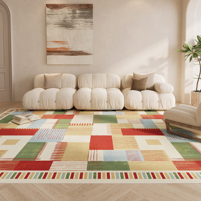 American-Style Waterproof Anti-Fouling Carpet Living Room Retro Affordable Luxury High-Grade Household Erasable Washable Disposable Bedroom Floor Mat