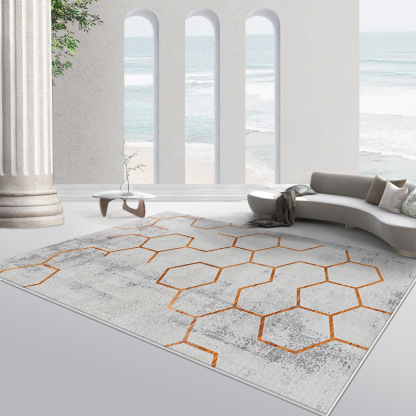 Minimalist Nordic Living Room Carpet Bedroom Waterproof Stain-resistant Coffee Table Rug Light Luxury Home Abstract Loop Pile Non-slip Rug