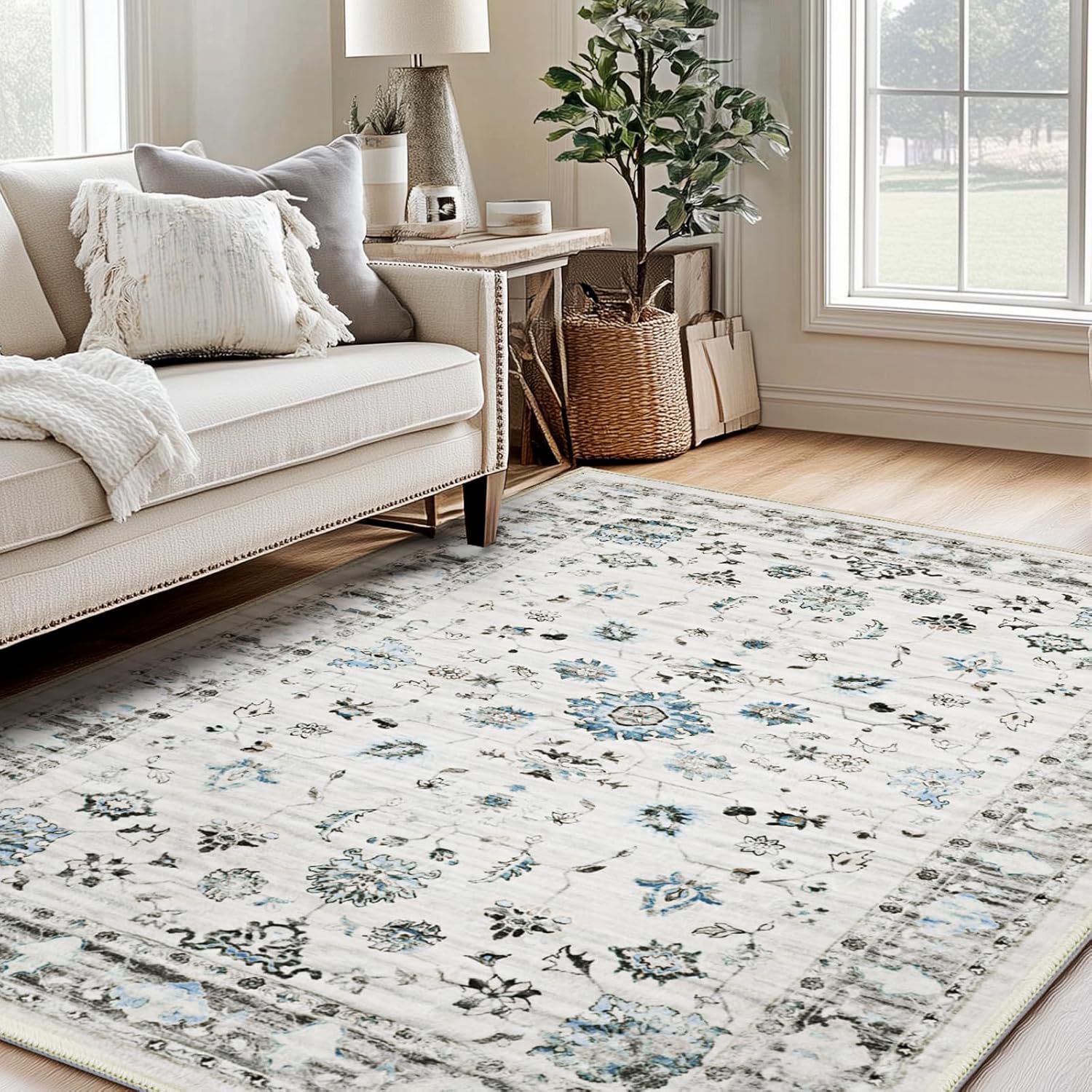 Light Luxury American Style Carpet for Home Living Room Decoration Bohemian Style Coffee Table Mat Bedroom Easy-to-Clean Bedside Rug In Stock